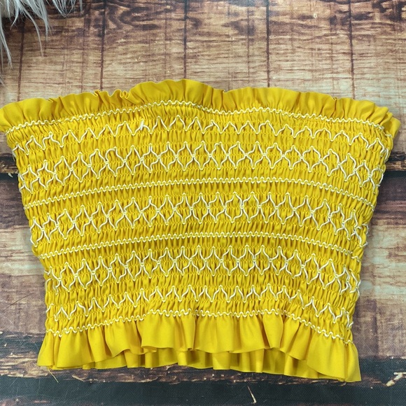 RELISTED Yellow Bikini Tube Top Xhilaration Swim Suit - Picture 2 of 6